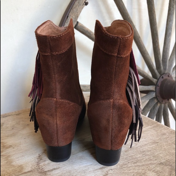 ANTHROPOLOGIE MATIKO Fringe Suede Ankle Boots NEW! - Picture 8 of 12